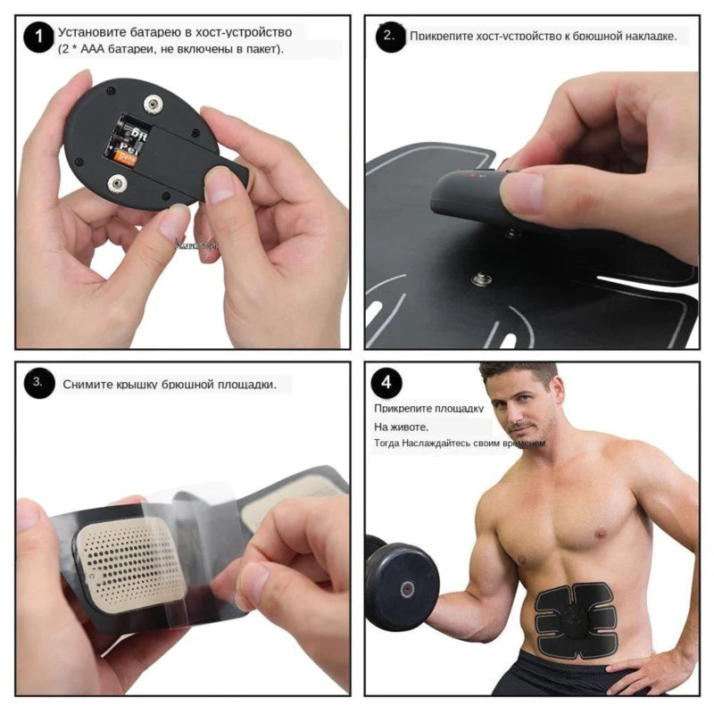 Electric Muscle Stimulator for Abdominal Training and Body Fitness