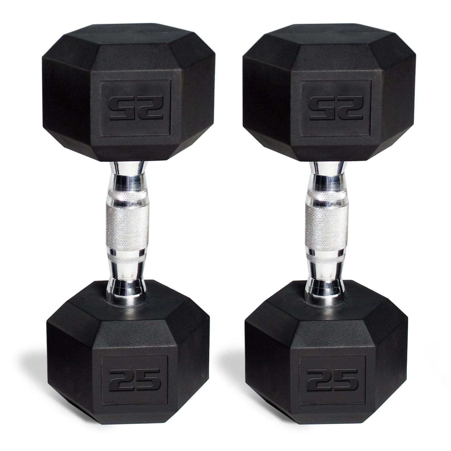 150Lb Rubber Hex Dumbbell Set