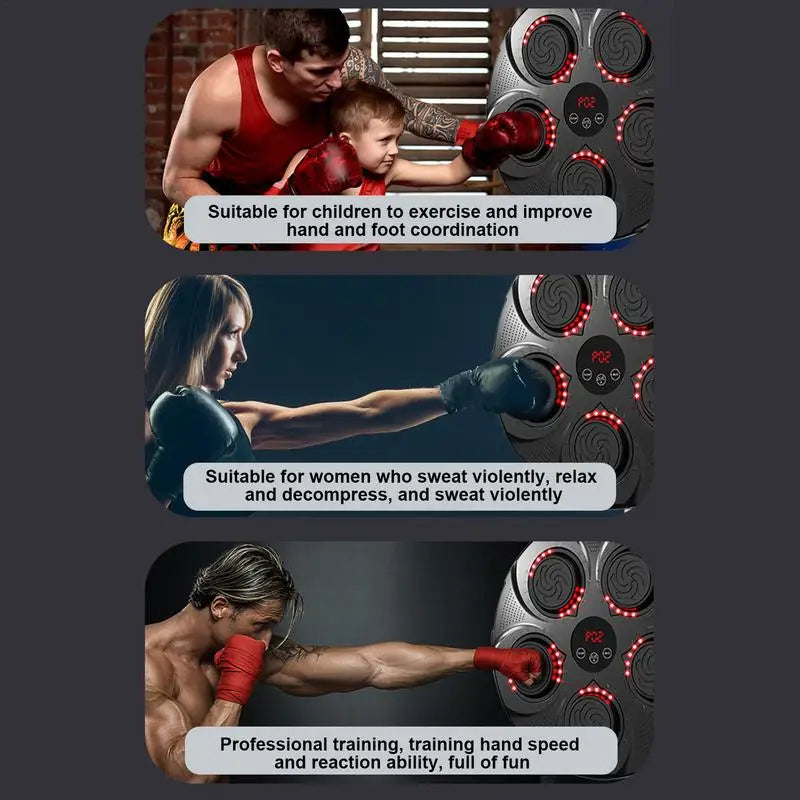 Boxing Trainer Smart Music Boxing Target Home Boxing Fitness Equipment Wall Mounted Illuminated Boxing Machine Boxing Train Tool