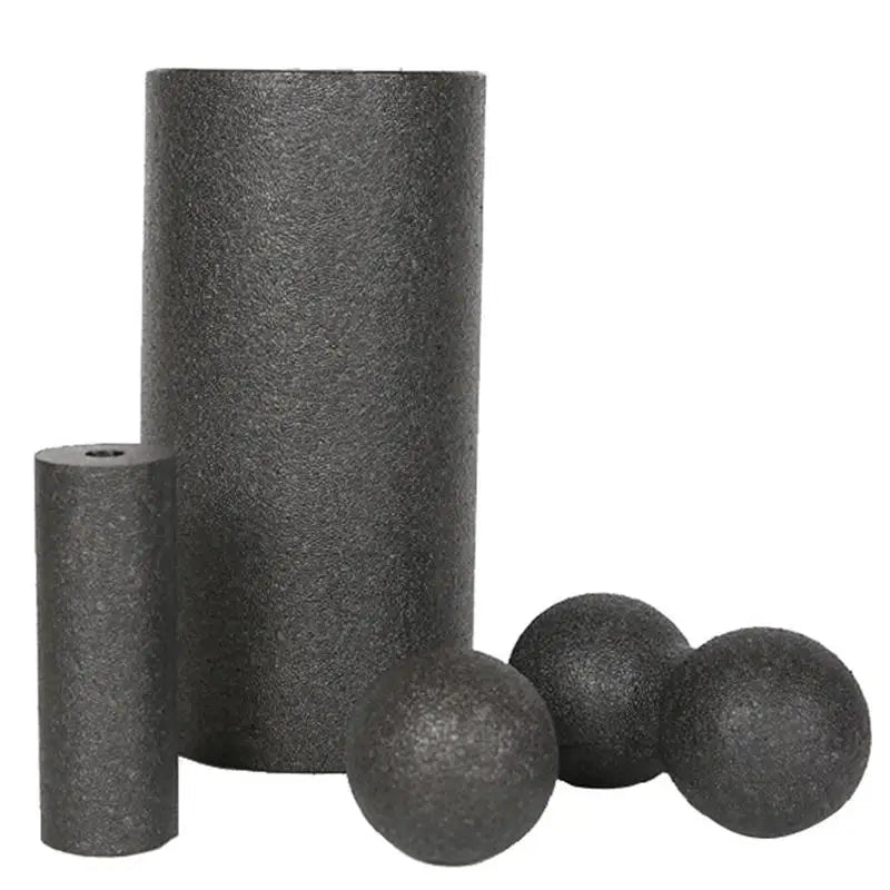 4Pcs Yoga Massage Roller & Fitness Ball Foam Roller Set for Back Pain Self-Myofascial Pilates Muscle Release Exercises