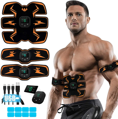 Smart EMS Wireless Muscle Stimulator Fitness Trainer Abdominal Training Electric Weight Loss Stickers Body Slimming Massager